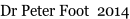 Dr Peter Foot  2014